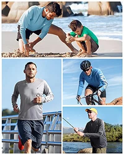 Roadbox Men's UPF 50+ UV Sun Protection Shirts Long Sleeve Rash Guard | Breathable Lightweight Cooling thumbnail 5