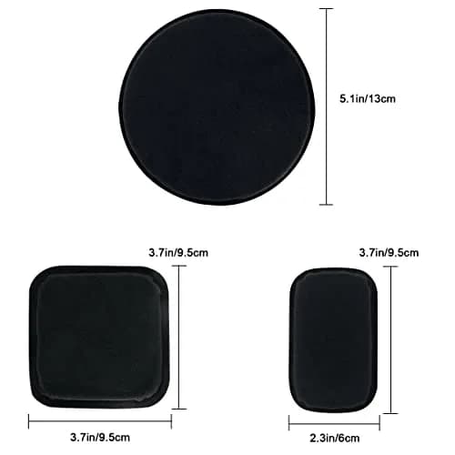 AOUTACC Universal Airsoft Helmet Pads, Replacement Foam Padding Kit for FAST/ACH/MICH Helmets, Black (9 Pads + 10 Hook Circles) thumbnail 8