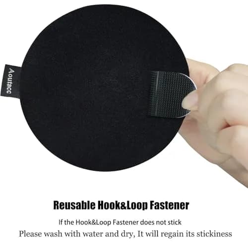 AOUTACC Universal Airsoft Helmet Pads, Replacement Foam Padding Kit for FAST/ACH/MICH Helmets, Black (9 Pads + 10 Hook Circles) thumbnail 3