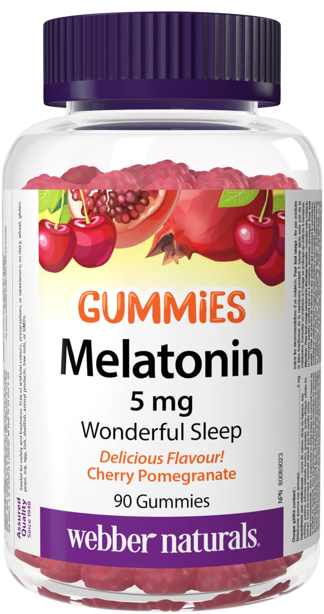 Webber Naturals Melatonin 5 Mg Gummies | Natural Sleep Aid for Adults (90 Count)