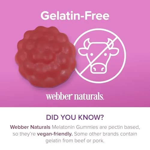Webber Naturals Melatonin 5 Mg Gummies | Natural Sleep Aid for Adults (90 Count) thumbnail 7