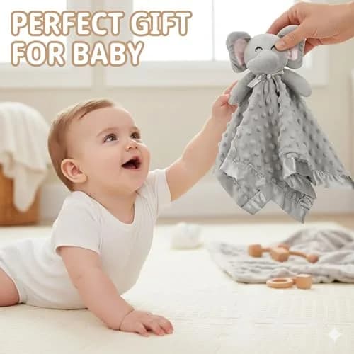 Pro Goleem Elephant Security Blanket 16 Inch | Soft Lovey for Babies & Toddlers thumbnail 7
