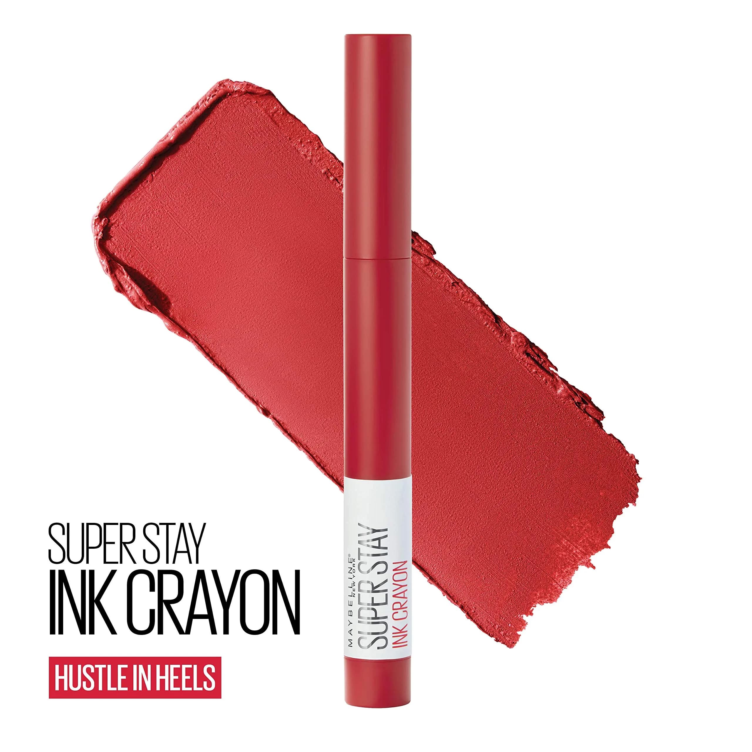 Maybelline Super Stay Ink Crayon Lipstick Makeup, Hustle In Heels (Apple Red), 0.04 oz (1.18 ml) | Long-Lasting Matte Lip Color - view 2