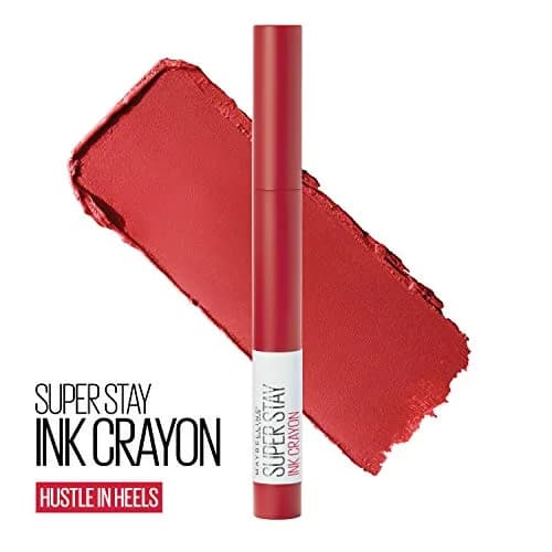 Maybelline Super Stay Ink Crayon Lipstick Makeup, Hustle In Heels (Apple Red), 0.04 oz (1.18 ml) | Long-Lasting Matte Lip Color thumbnail 2