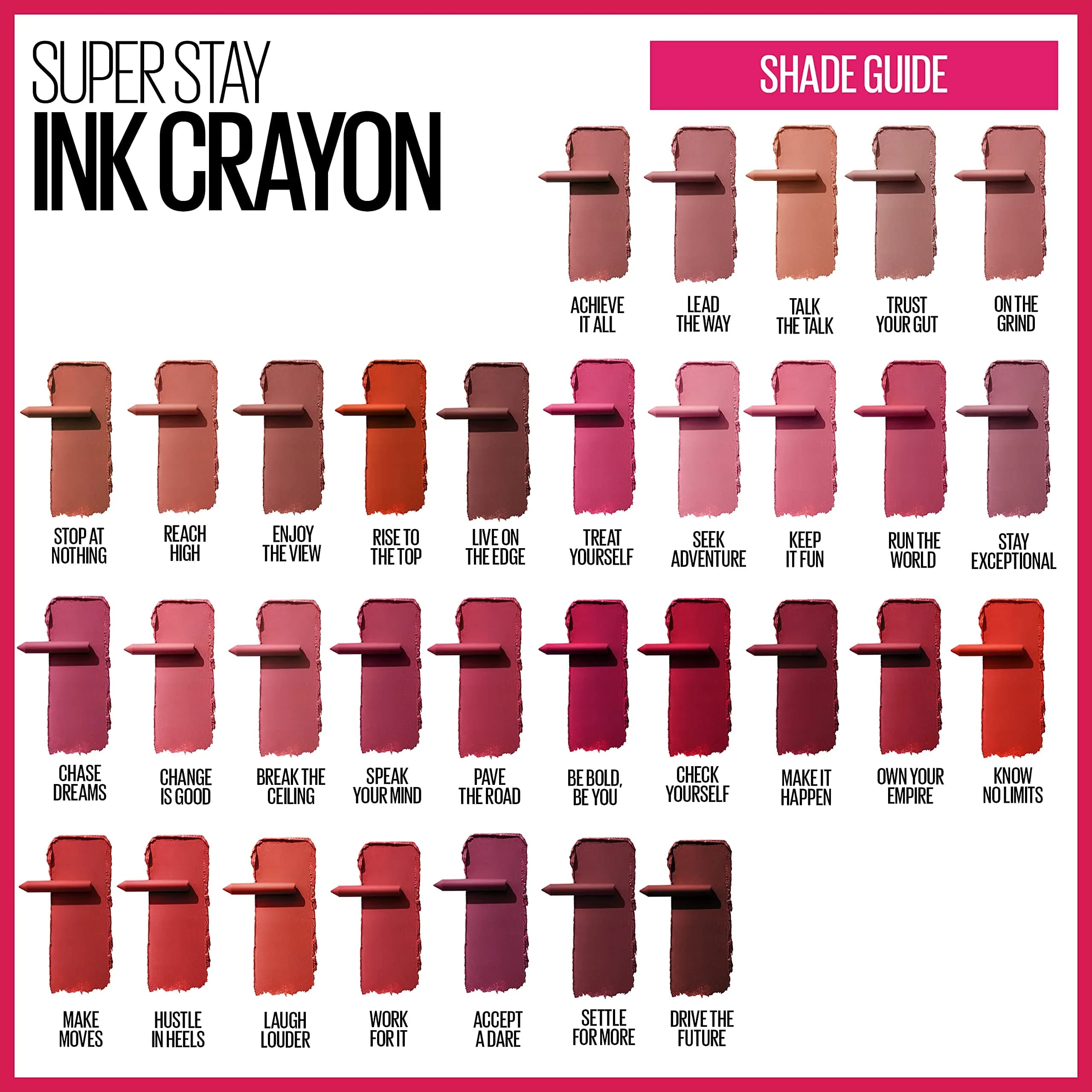 Maybelline Super Stay Ink Crayon Lipstick Makeup, Hustle In Heels (Apple Red), 0.04 oz (1.18 ml) | Long-Lasting Matte Lip Color - view 4