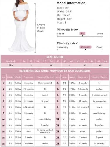 Glampunch Off Shoulder Maternity Dress for Photoshoot, Baby Shower | Flowy Maxi, Soft Stretchy Fabric, Elegant Fit thumbnail 5