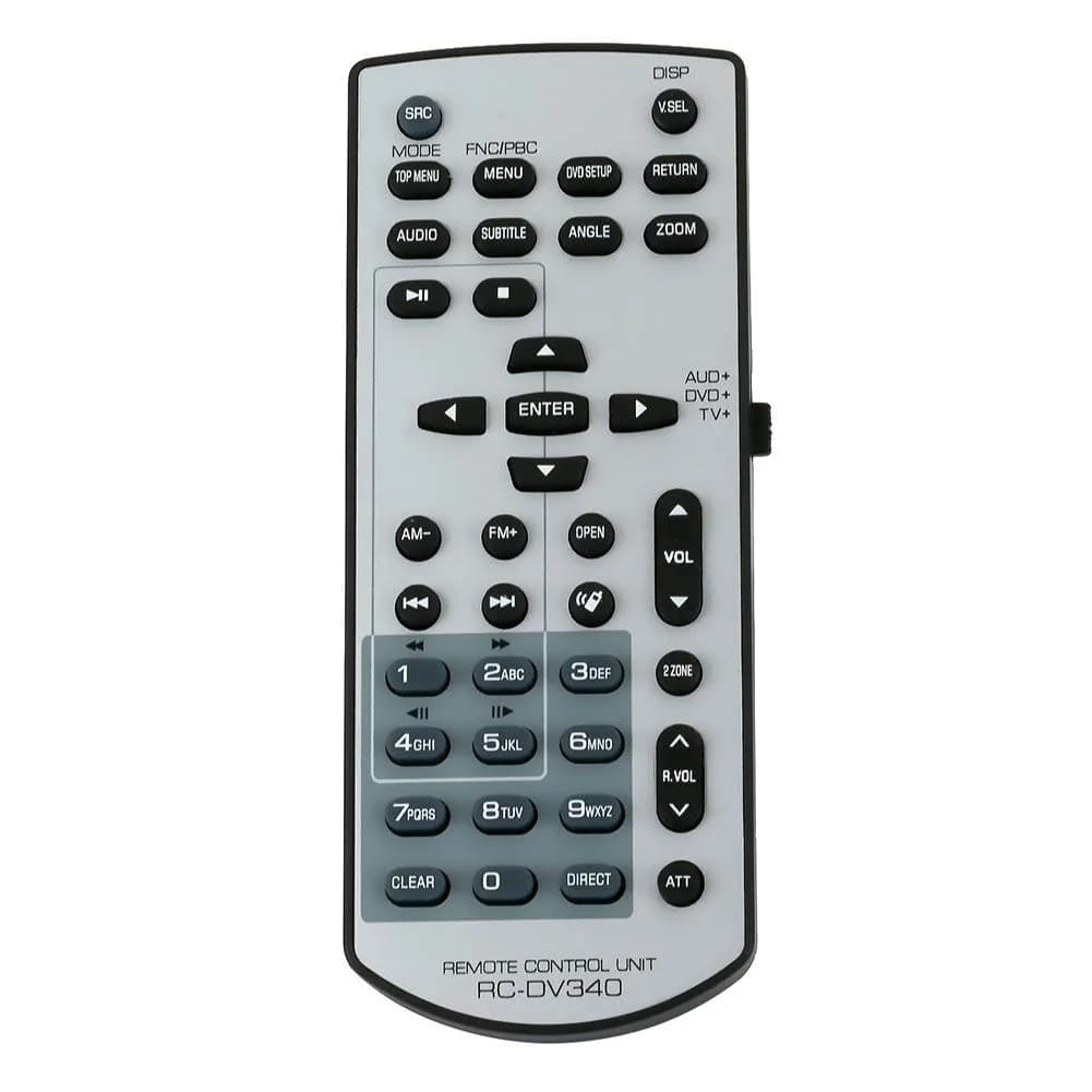 UBay RC-DV340 Replacement Remote Control for Kenwood Audio Systems | Infrared — gray
