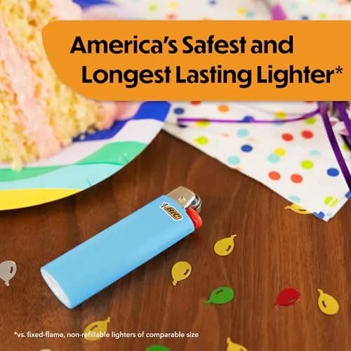BIC Classic Maxi Pocket Lighter 8-Pack Assorted Colors | Child-Resistant, Up to 2x Lights vs Competitor thumbnail 5