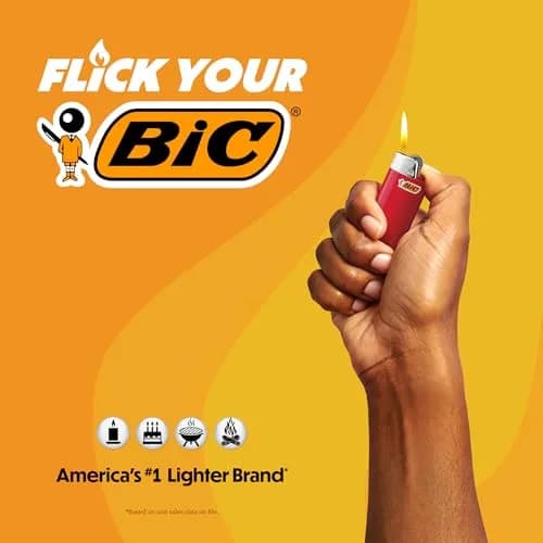 BIC Classic Maxi Pocket Lighter 8-Pack Assorted Colors | Child-Resistant, Up to 2x Lights vs Competitor thumbnail 9