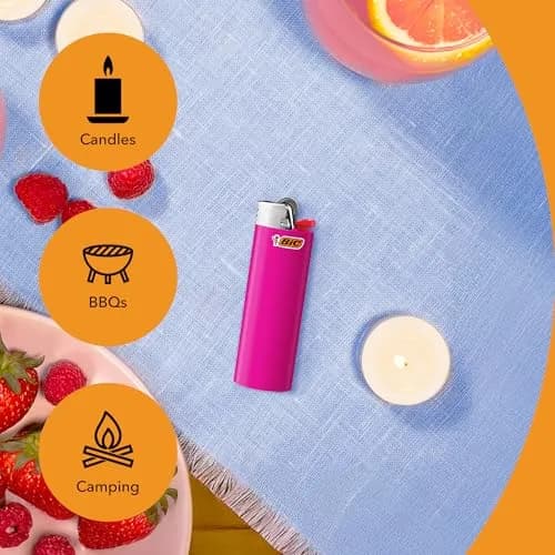 BIC Classic Maxi Pocket Lighter 8-Pack Assorted Colors | Child-Resistant, Up to 2x Lights vs Competitor thumbnail 4