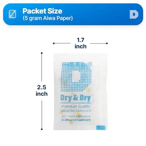 Dry & Dry 5 Gram Orange Silica Gel Packets | Food Safe & Reusable Moisture Absorbers (70-120 chars) thumbnail 6