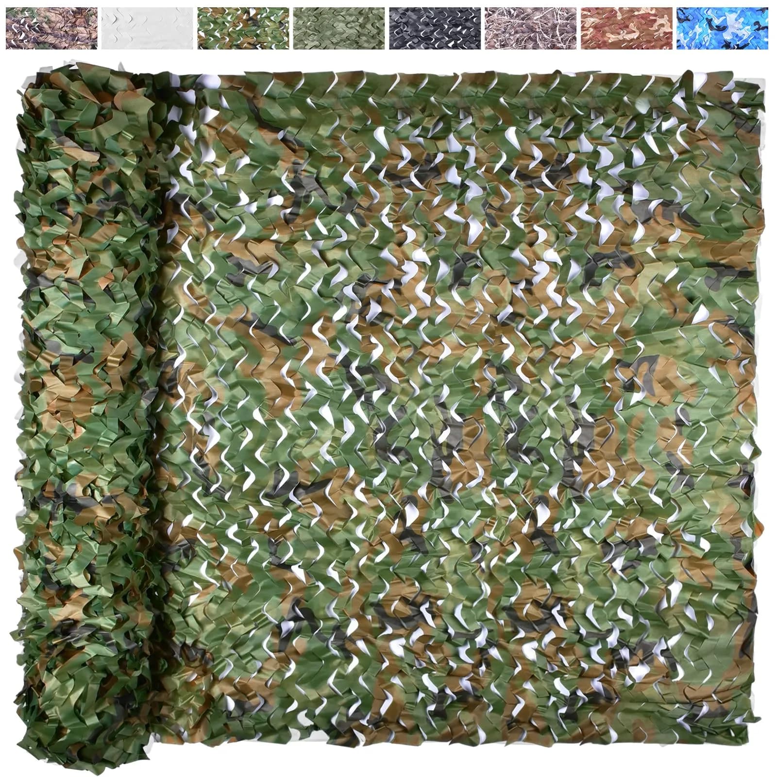 Yeacool Woodland Camo Netting 2m x 1.5m (6.5ft x 4.9ft) | Lightweight, Waterproof, Noise-Free for Hunting & Privacy - main product image