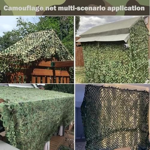 Yeacool Woodland Camo Netting 2m x 1.5m (6.5ft x 4.9ft) | Lightweight, Waterproof, Noise-Free for Hunting & Privacy thumbnail 5