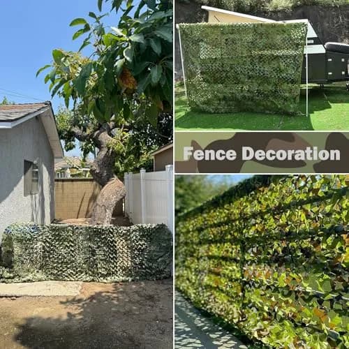 Yeacool Woodland Camo Netting 2m x 1.5m (6.5ft x 4.9ft) | Lightweight, Waterproof, Noise-Free for Hunting & Privacy thumbnail 6