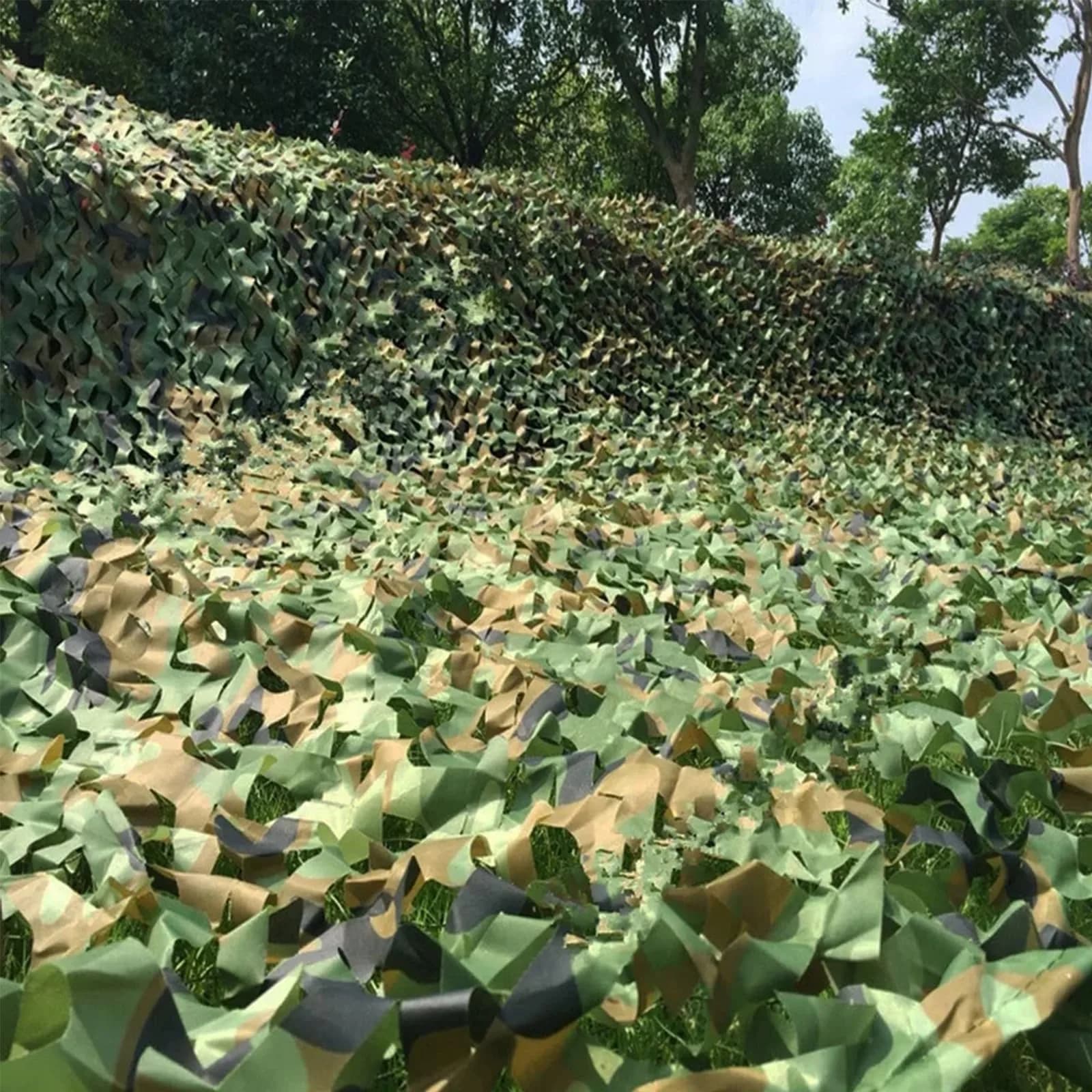 Yeacool Woodland Camo Netting 2m x 1.5m (6.5ft x 4.9ft) | Lightweight, Waterproof, Noise-Free for Hunting & Privacy - view 7