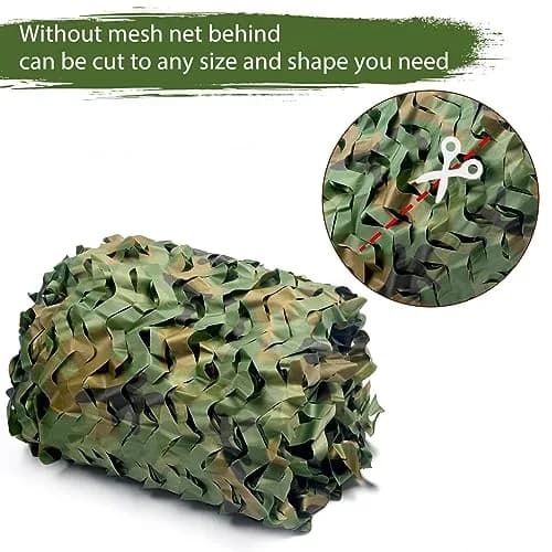 Yeacool Woodland Camo Netting 2m x 1.5m (6.5ft x 4.9ft) | Lightweight, Waterproof, Noise-Free for Hunting & Privacy thumbnail 3
