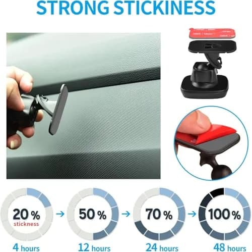 APPS2Car Grey 3M VHB Adhesive Pads 4.8cm x 2.8cm | Strong Double-Sided Tape for Car Mounts thumbnail 5