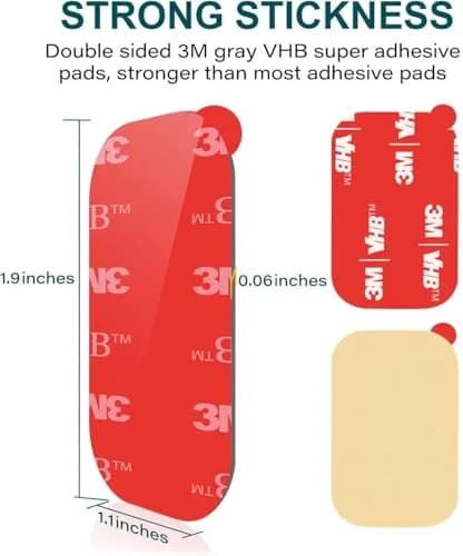 APPS2Car Grey 3M VHB Adhesive Pads 4.8cm x 2.8cm | Strong Double-Sided Tape for Car Mounts thumbnail 2