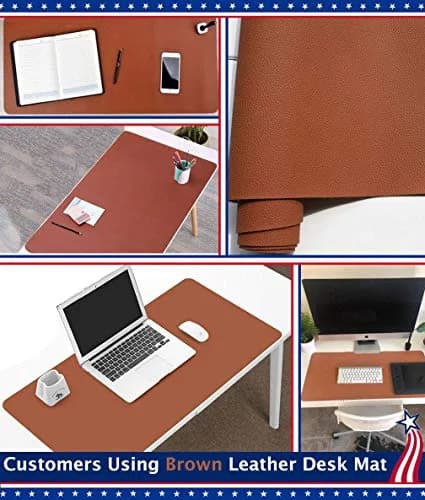 Easy Easy Life XL Desk Mat Desktop Protector 152cm x 61cm (24"x60") | Smooth PU Leather Writing Surface thumbnail 4