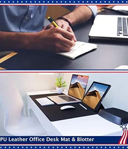Easy Easy Life XL Desk Mat Desktop Protector 152cm x 61cm (24"x60") | Smooth PU Leather Writing Surface thumbnail 2