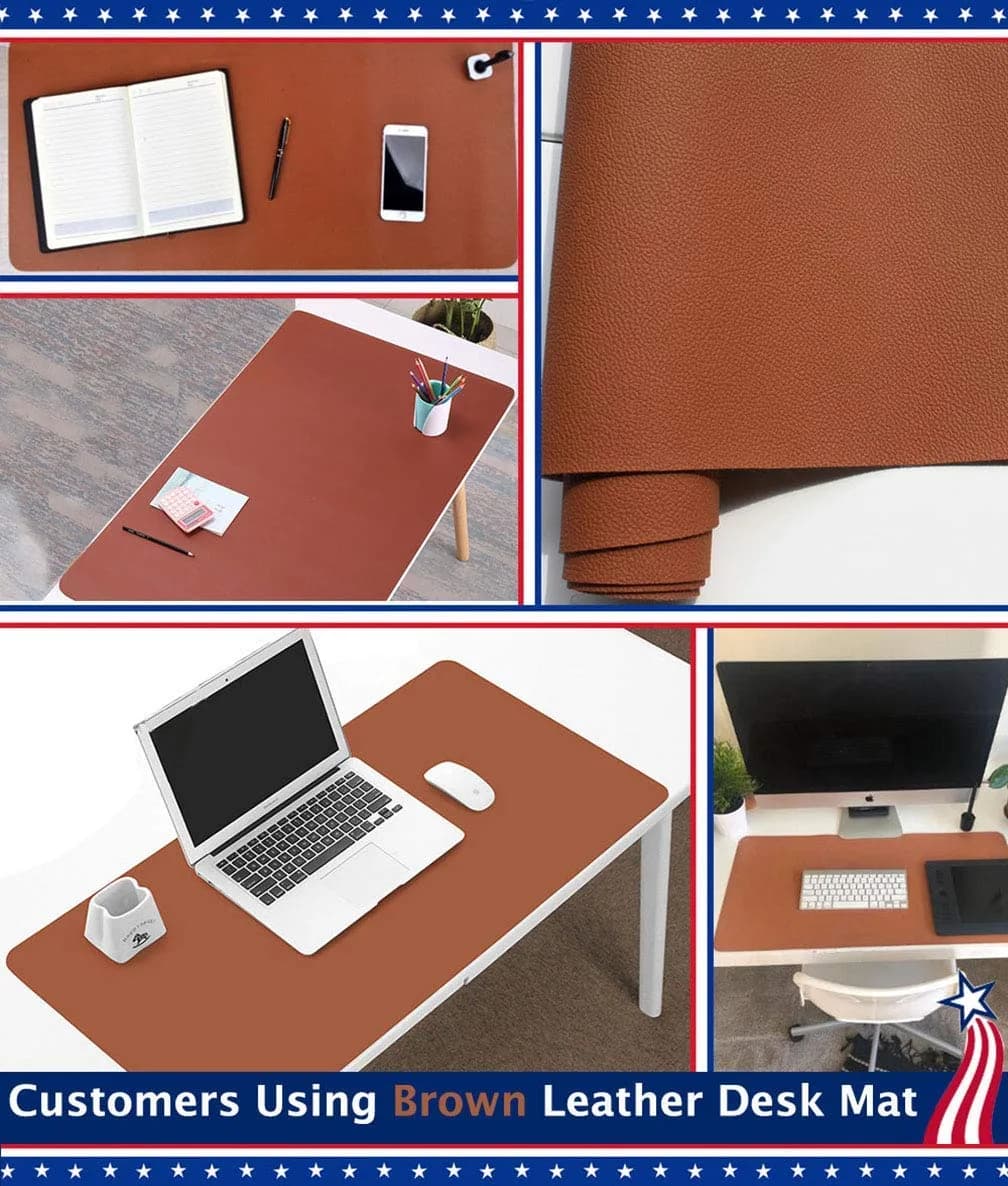 Easy Easy Life XL Desk Mat Desktop Protector 152cm x 61cm (24"x60") | Smooth PU Leather Writing Surface - view 4