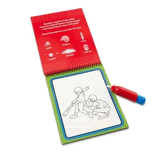 Melissa & Doug On The Go Water Wow! Sports Activity Pad 1 EA | Reusable Water-Reveal Coloring Book thumbnail 8