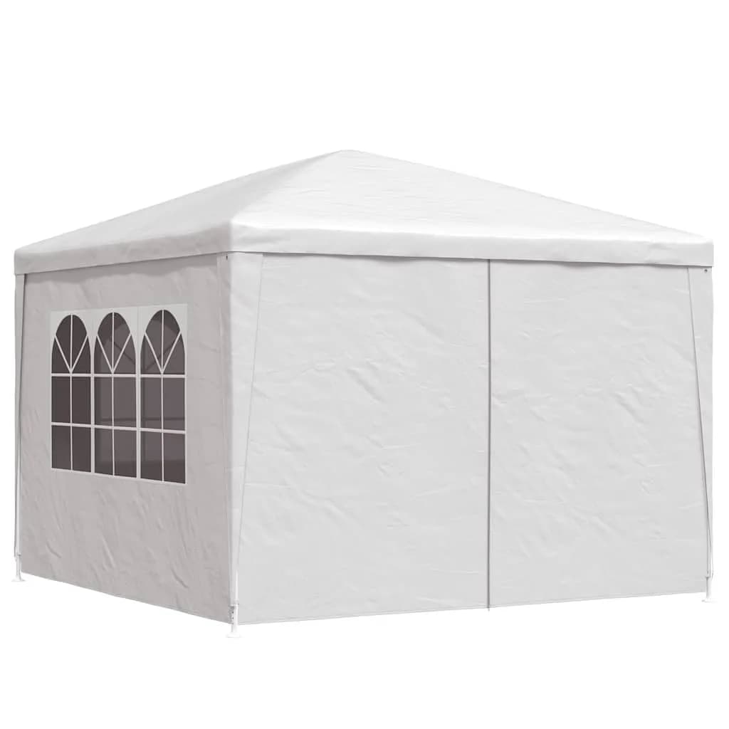 vidaXL Party Tent 9'10"x9'10" White | UV & Water Resistant Outdoor Canopy (70-120c)