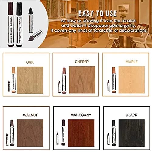 DAIXISM Furniture Repair Kit 13-Piece Set | Wood Markers & Wax Sticks for Scratches, Floors, Tables, Desks thumbnail 5