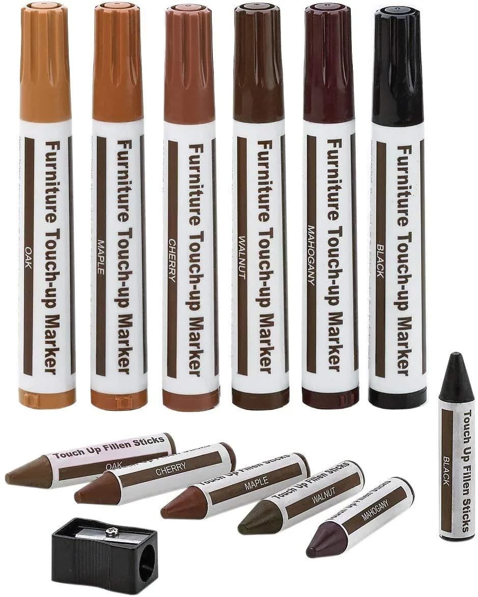 DAIXISM Furniture Repair Kit 13-Piece Set | Wood Markers & Wax Sticks for Scratches, Floors, Tables, Desks - main product image