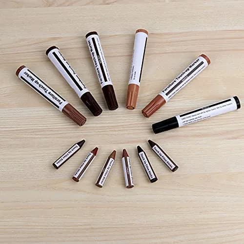 DAIXISM Furniture Repair Kit 13-Piece Set | Wood Markers & Wax Sticks for Scratches, Floors, Tables, Desks thumbnail 3