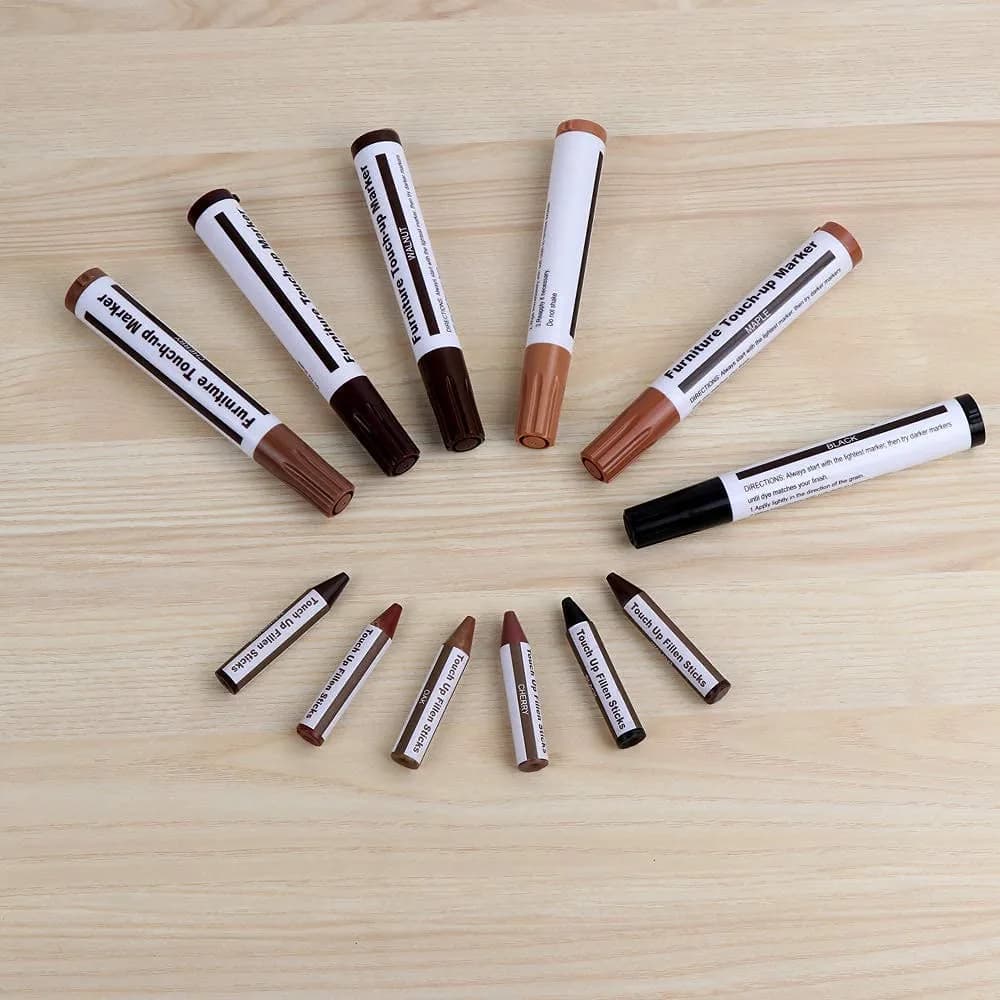 DAIXISM Furniture Repair Kit 13-Piece Set | Wood Markers & Wax Sticks for Scratches, Floors, Tables, Desks - view 3