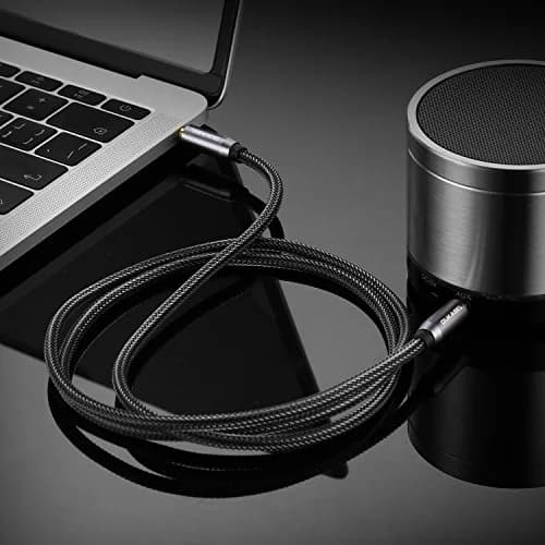 DUKABEL 3.5mm Male to Male Aux Cable 26 Feet (7.9m) | Nylon-Braided Stereo Audio Extension Cord thumbnail 5