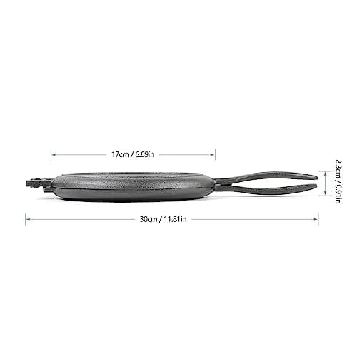 HAWOK Cast Iron Waffle Maker 6.7 Inch Round Pre-Seasoned for Stovetop & Camping thumbnail 3