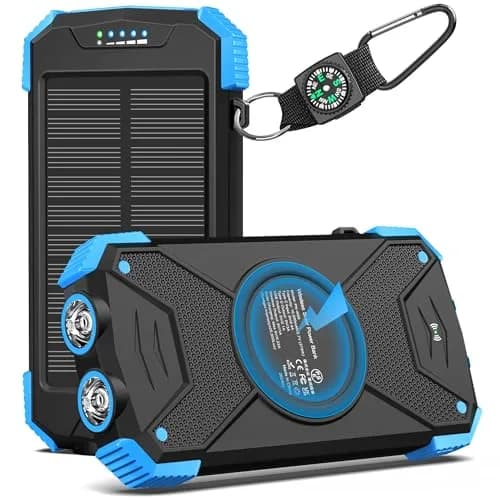 BLAVOR Solar Power Bank 10,000mAh Portable Wireless Charger for Cell Phones | 20W Fast Charging, Waterproof & Shockproof thumbnail 1