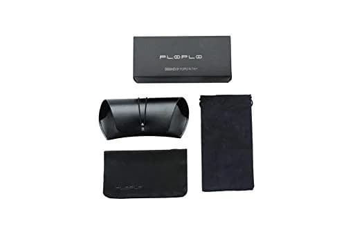 PLOPLO Polarized Matrix Square Rimless Sunglasses men Ultralight (Black, Gray) | Classic Rimless Design for Men thumbnail 2