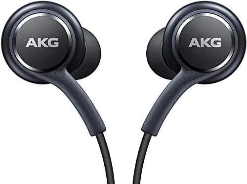 AKG Stereo Wired In-Ear Headphones with Microphone, Black/White, 3.5mm Jack | Quality Audio Output for Samsung Galaxy Phones thumbnail 1