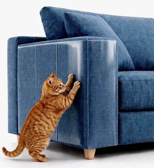 FTSTC Anti Cat Scratch Furniture Protector 12-Pack | Heavy Duty Self-Adhesive Transparent Scratch Deterrent for Cats - main product image