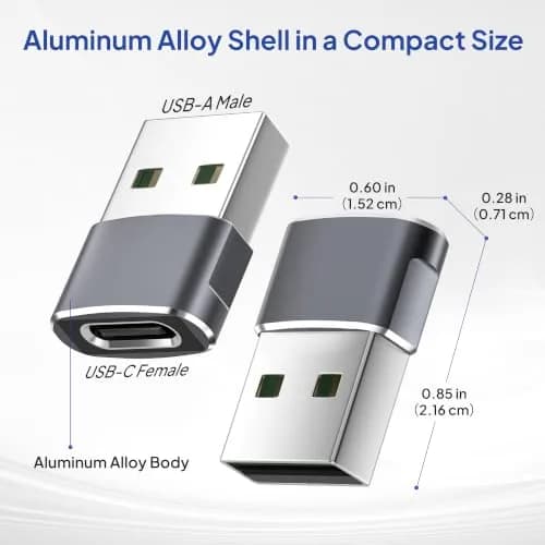 Elebase USB-C Female to USB-A Male Adapter 4-Pack | Data & Charging Support, Compact Design, 12-Month Warranty thumbnail 4