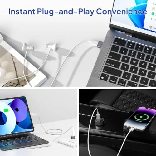 Elebase USB-C Female to USB-A Male Adapter 4-Pack | Data & Charging Support, Compact Design, 12-Month Warranty thumbnail 6