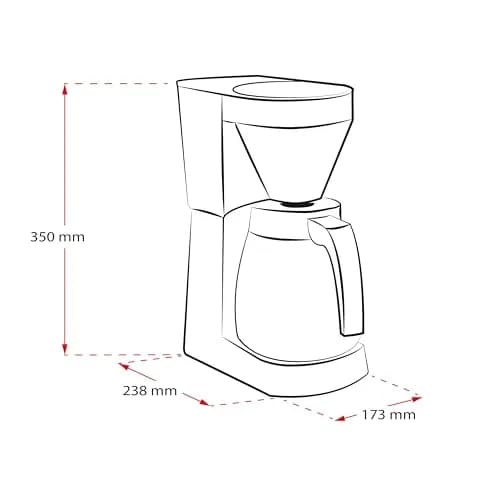 Melitta Easy II Therm Coffee Maker 1L (0.26 Gal) | 1050W Drip Coffee Machine with Thermal Carafe thumbnail 2