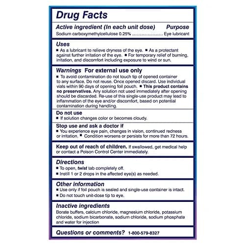 TheraTears Dry Eye Drops 30 Ct | Preservative-Free, Long-Lasting Relief for Sensitive Eyes thumbnail 8