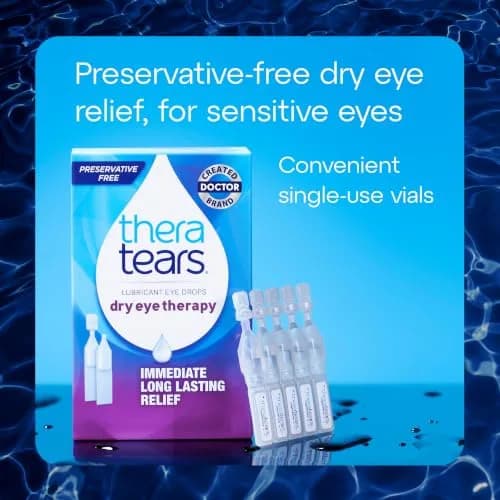 TheraTears Dry Eye Drops 30 Ct | Preservative-Free, Long-Lasting Relief for Sensitive Eyes thumbnail 2