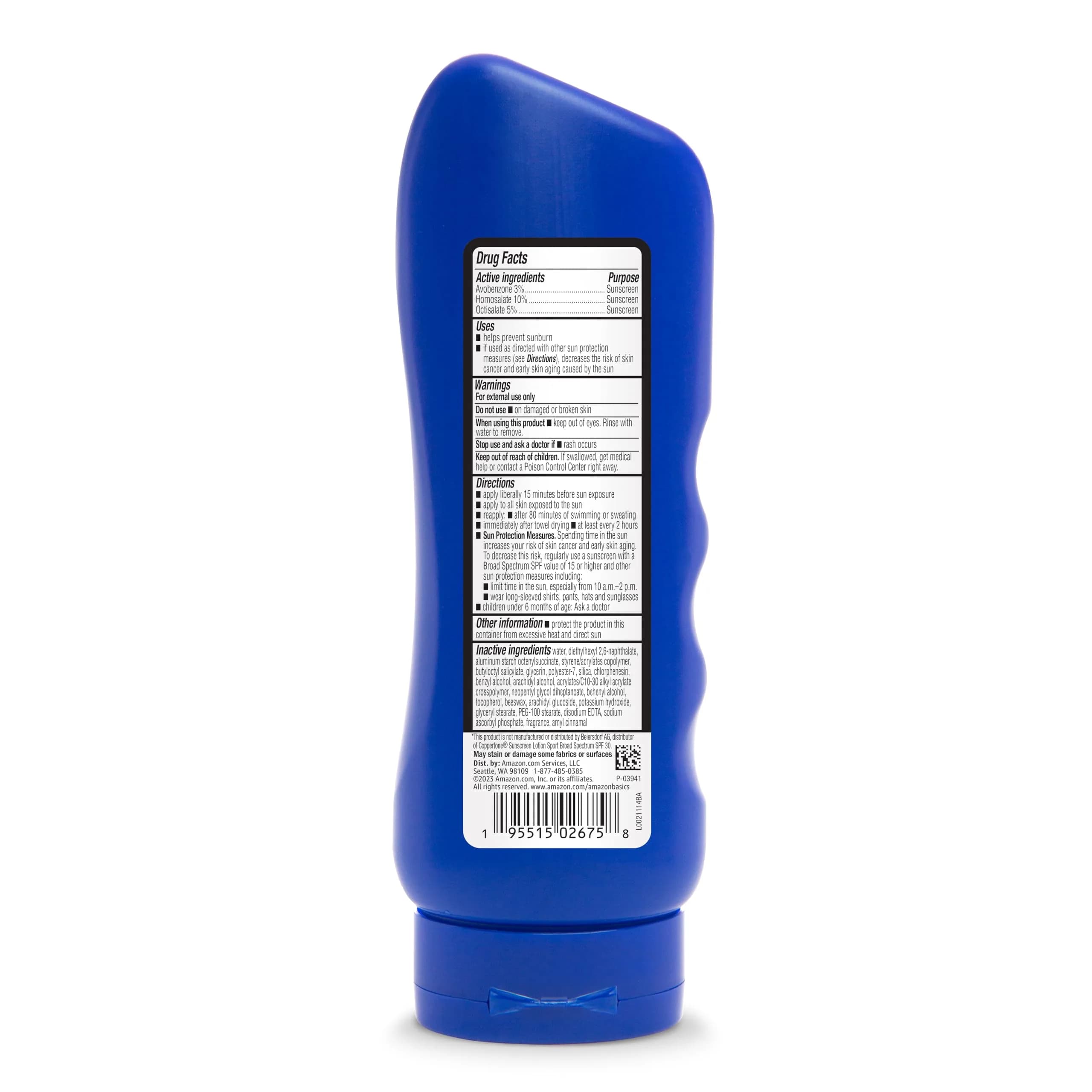 Amazon Brand - Solimo SPF 30 Sunscreen Lotion 236ml (8 Fl Oz) | Broad Spectrum UVA/UVB Protection - view 3