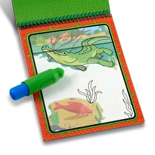 Melissa & Doug On The Go Water Wow! Jungle Activity Pad with Refillable Pen | Reusable Water-Reveal Coloring Book for Kids Ages 3-7 thumbnail 4