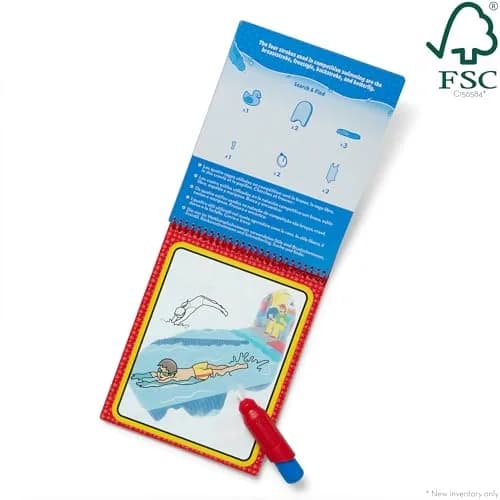 Melissa & Doug On The Go Water Wow! Jungle Activity Pad with Refillable Pen | Reusable Water-Reveal Coloring Book for Kids Ages 3-7 thumbnail 3