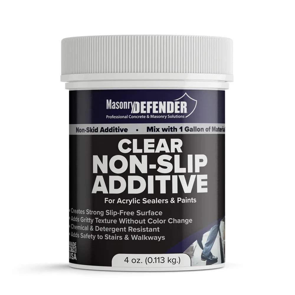 MasonryDefender Clear Fine Grit Paint Additive 118ml (4 oz) | Non-Slip Floor Grip for Sealers & Paints — Fine Grit