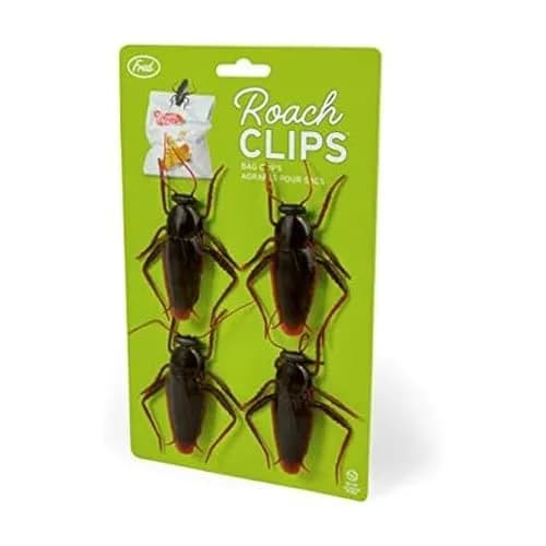 Fred & Friends Roach Clips Cockroach Bag Clips | Realistic, Set of 4, Kitchen Prank Accessories thumbnail 1