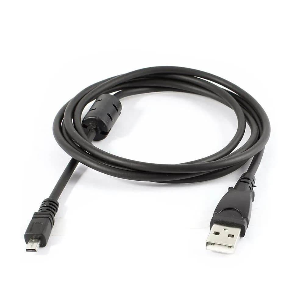Parts Express UC-E16 USB Cable for Nikon Coolpix B500, A300, A10, A100, L29, L31, L32 | 3 ft Copper USB Cable — Black
