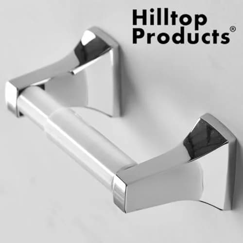 Hilltop Products 2 Pack White Toilet Paper Holder Spring Loaded Roller Replacement Rod | Universal Fit thumbnail 3