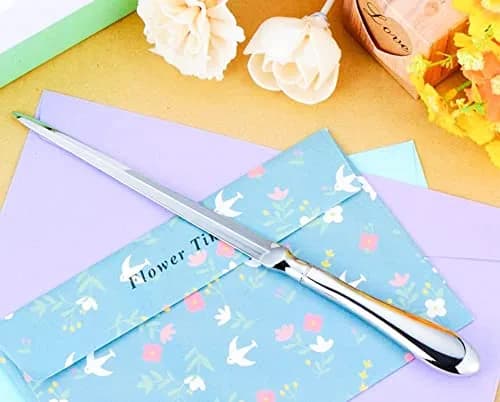 BANCHELLE Letter Opener Envelope Slitter with Paper Box 1 Piece | Zinc Alloy, Nickel Plated, 23 cm (9.06 Inches) thumbnail 2